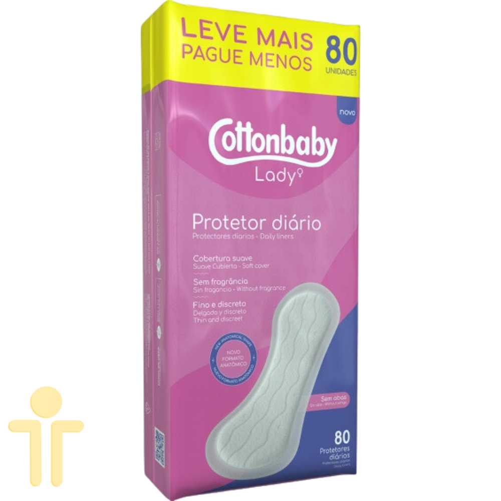 Absorvente Diário Lady 80 unidades - Cottonbaby