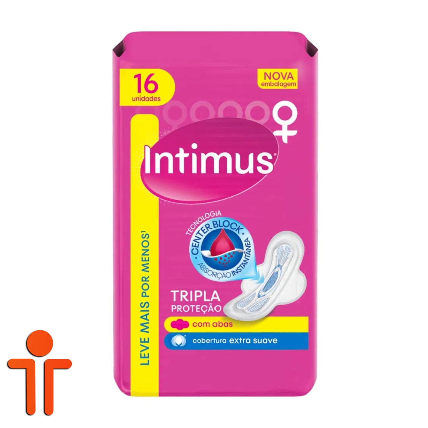 Absorvente INTIMUS Tripla Proteção com Abas Suave 16 unidades