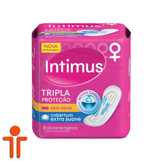 Absorvente Intimus Tripla Proteção Extra Suave sem Abas 8 Unidades
