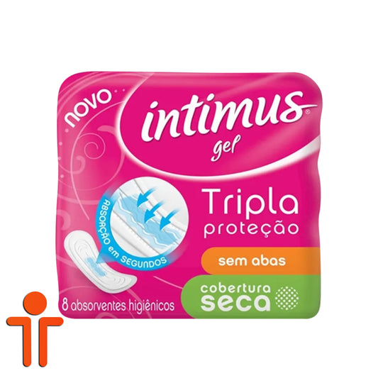 Absorvente Intimus Tripla Proteção Seca vente sem Abas 8 unidades