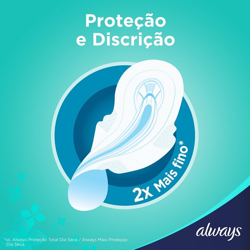 Absorvente ALWAYS Noite Ultrafino Cobertura Seca com Abas 8 unidades