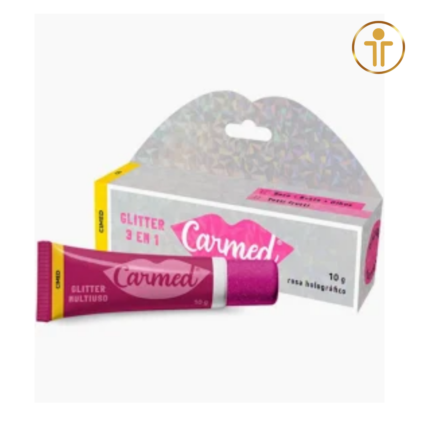 Carmed Glitter 3 em 1 - Labial Make Multiuso 10 G | CIMED