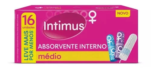 Absorvente INTIMUS Interno MÉDIO com 16 Unidades