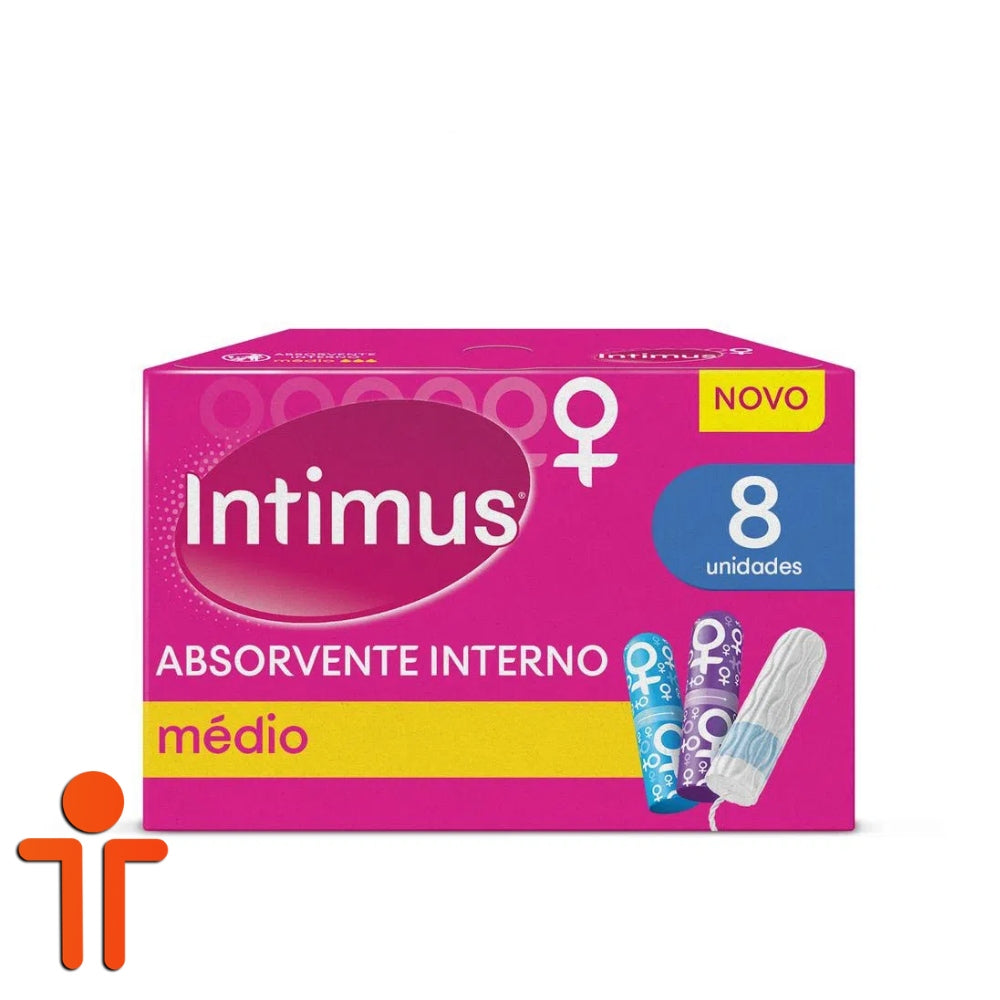 Absorvente INTIMUS Interno MÉDIO Com 8 unidades