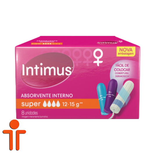 Absorvente INTIMUS Interno SUPER com 8 Unidades