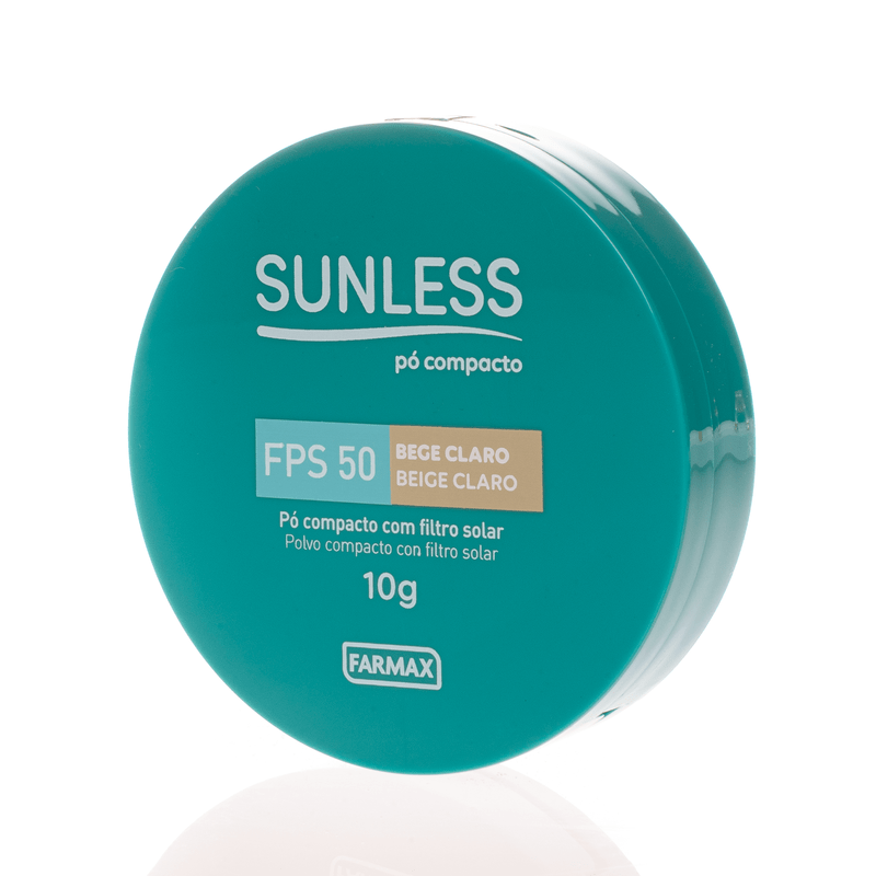 Pó Compacto Com Filtro Solar Bege Claro Sunless FPS50 10g