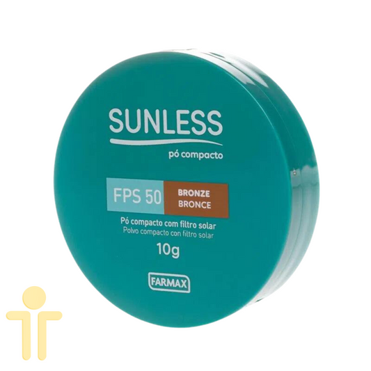 Pó Compacto Com Filtro Solar Bege Claro Sunless FPS50 10g