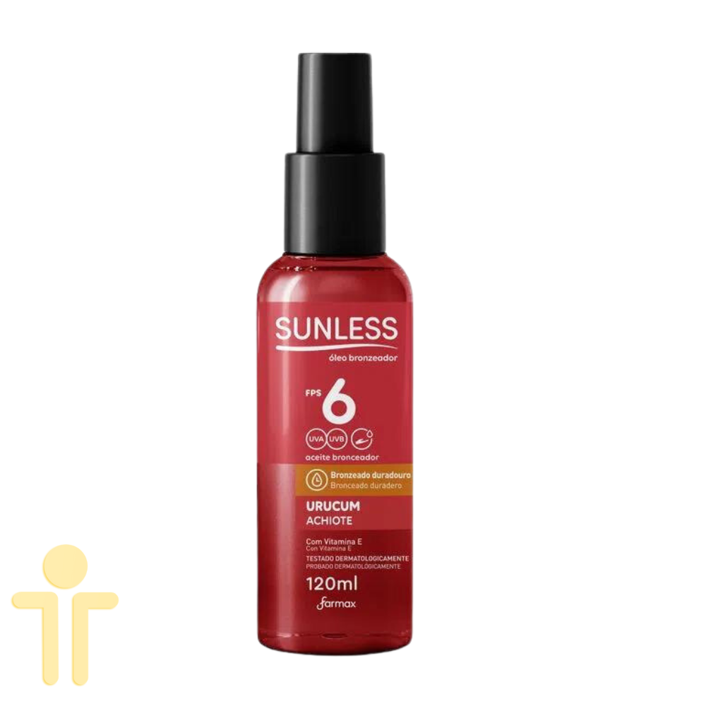 Óleo bronzeador spray urucum Sunless FPS6 120ml