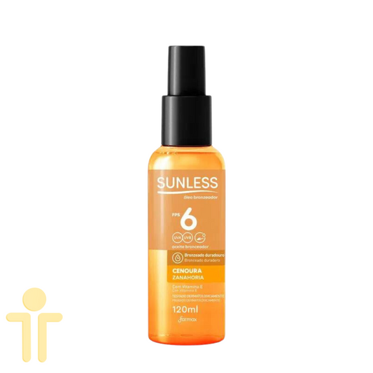 Óleo bronzeador spray cenoura Sunless FPS6 120ml