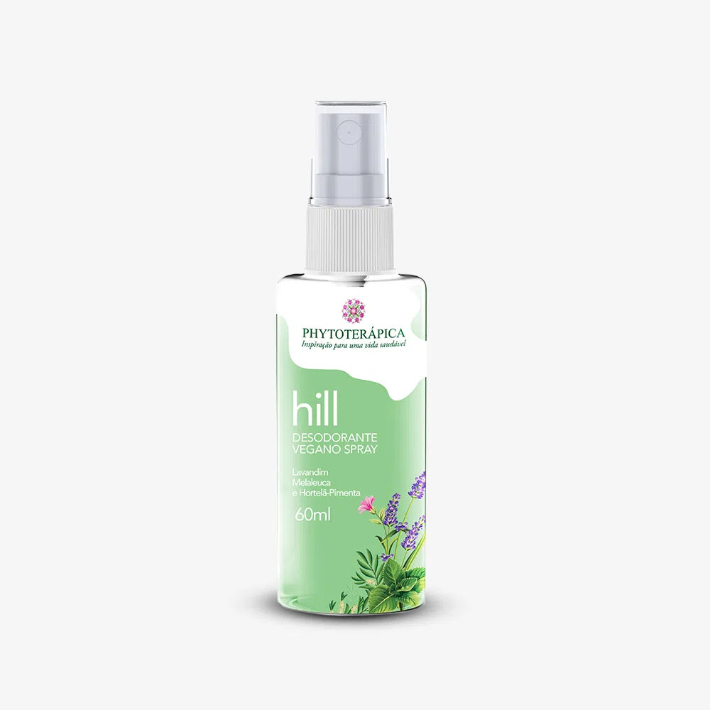 Desodorante VEGANO Spray HILL 60ml com óleos essenciais 60 ml - Phytoterápica