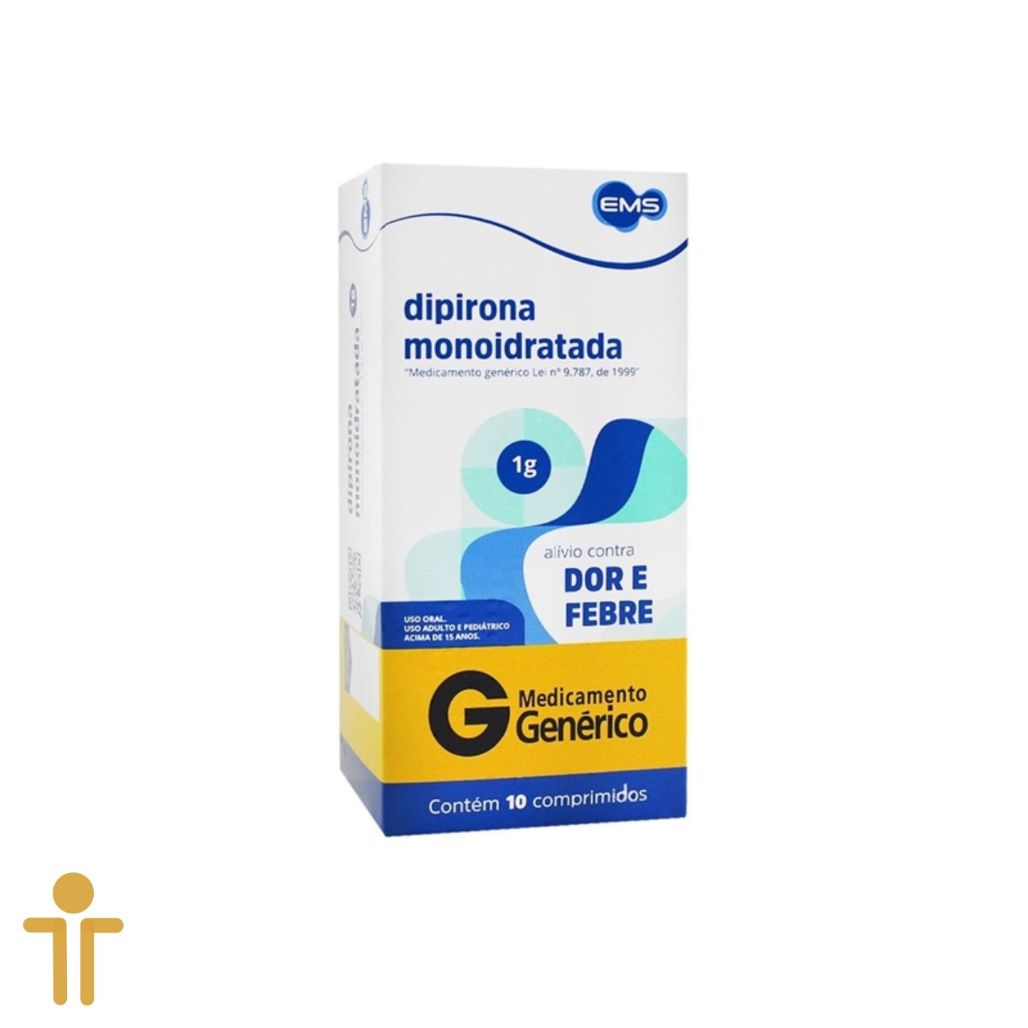 Dipirona 1 grama Monoidratada 10 comprimidos - Genérico - EMS