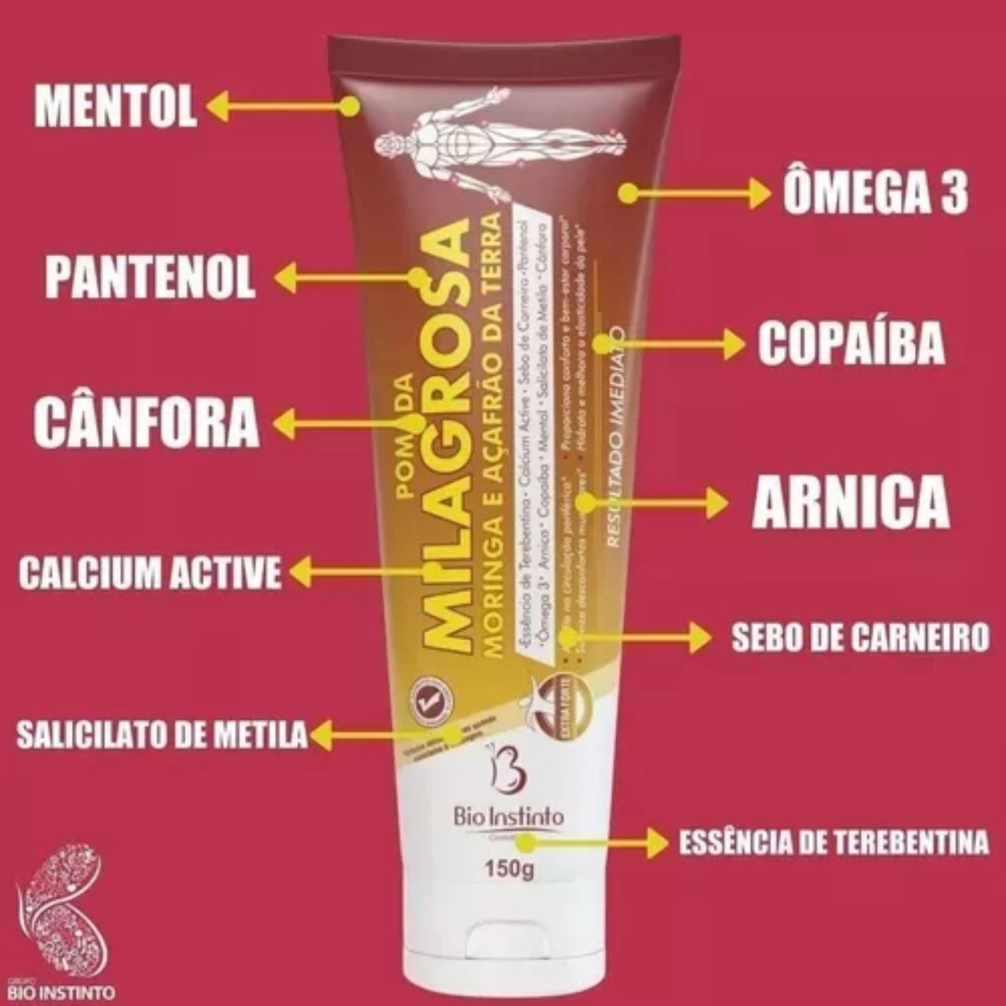 Pomada Massageador MILAGROSA 150g - Bio Instinto