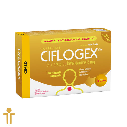 Ciflogex PASTILHA Mel e Limão - Cloridrato de Benzidamina 3mg - 12u  - Cimed