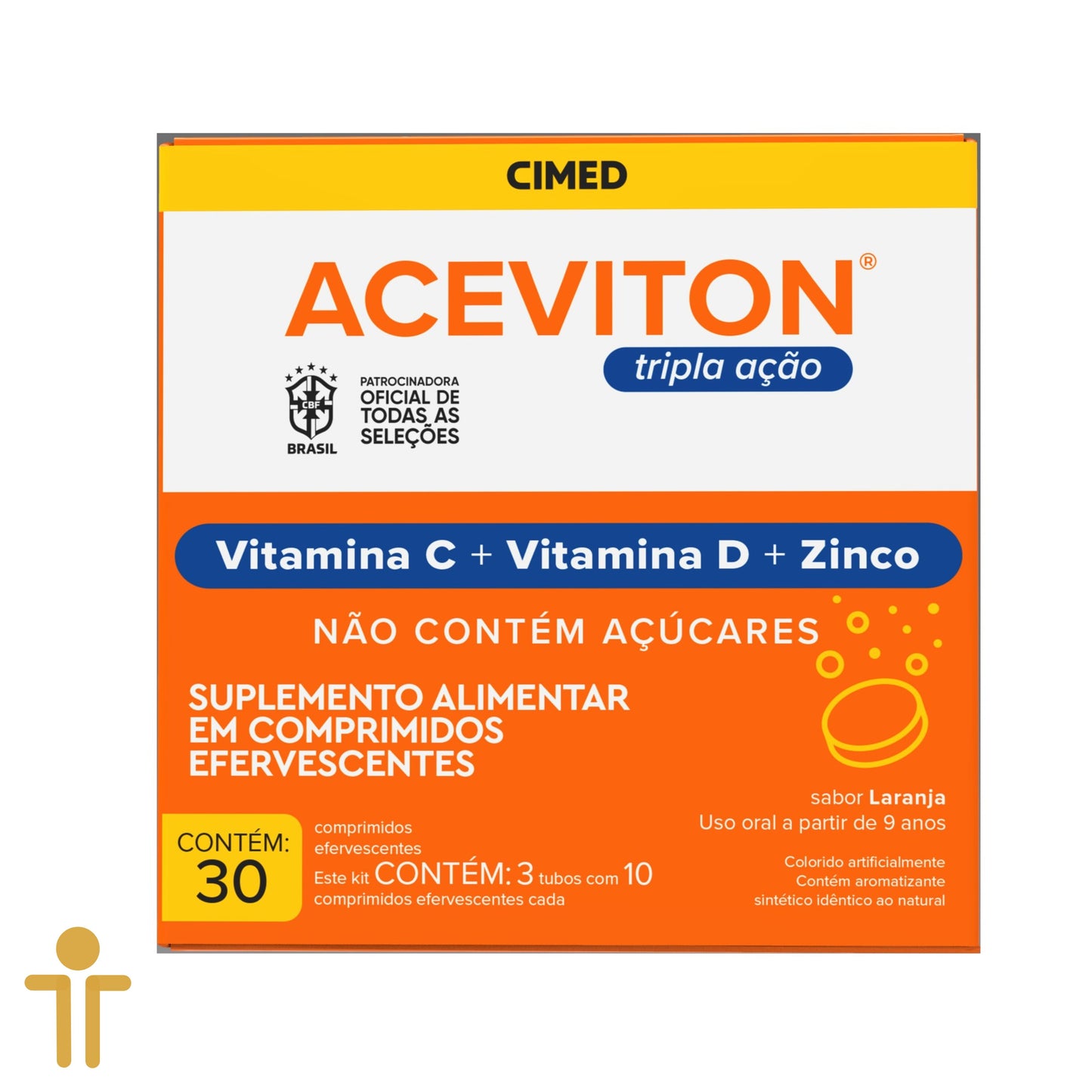 Aceviton Tripla Ação (C+D+Z) 30 comprimidos efervecentes - Cimed