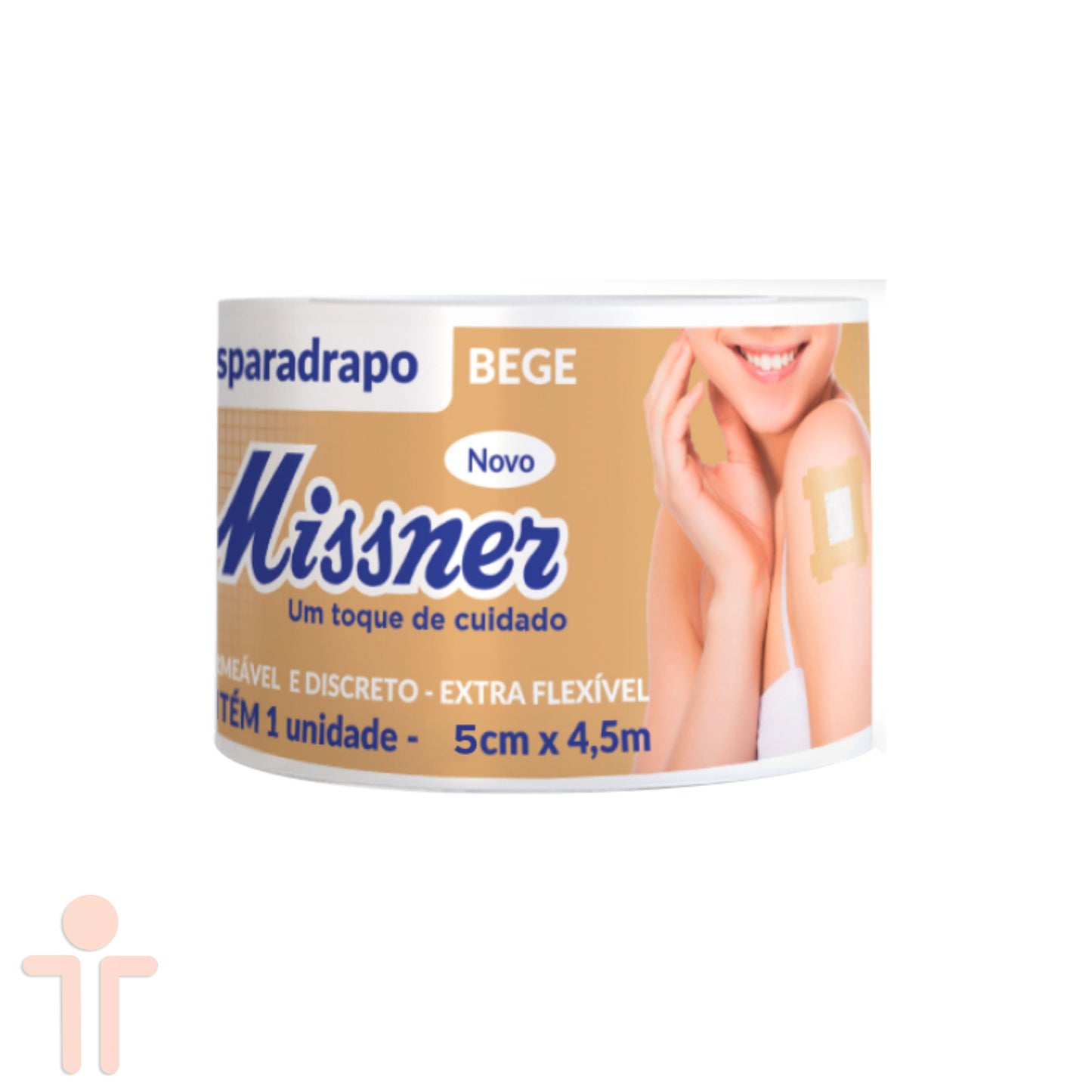 Esparadrapo Bege Impermeável 5cm X 4,5m - Missner