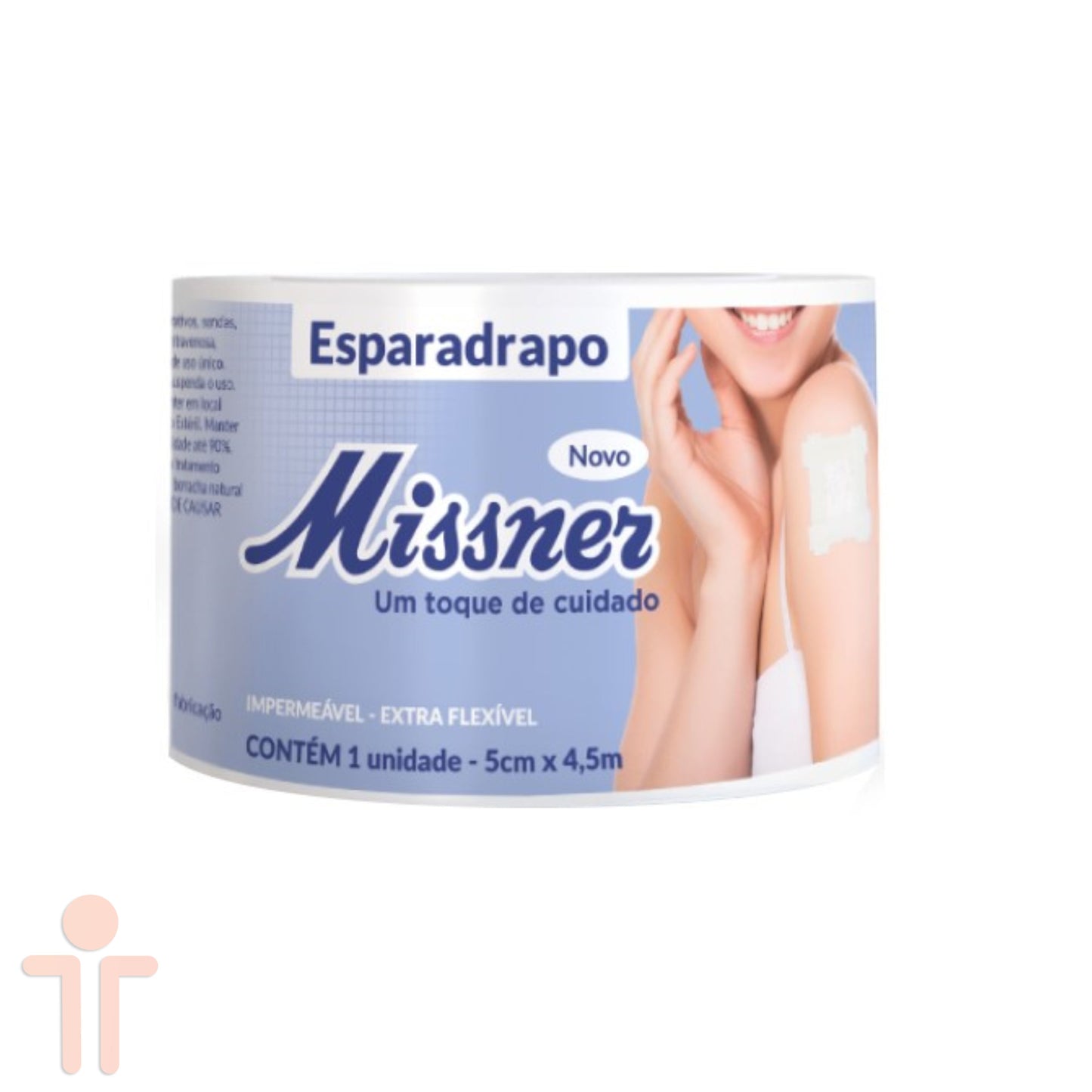 Esparadrapo Branco Impermeável 5cm X 4,5m - Missner