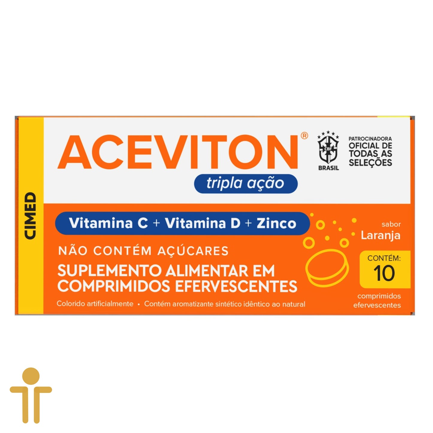 Aceviton Tripla Ação (C+D+Z) 10 comprimidos efervecentes - Cimed