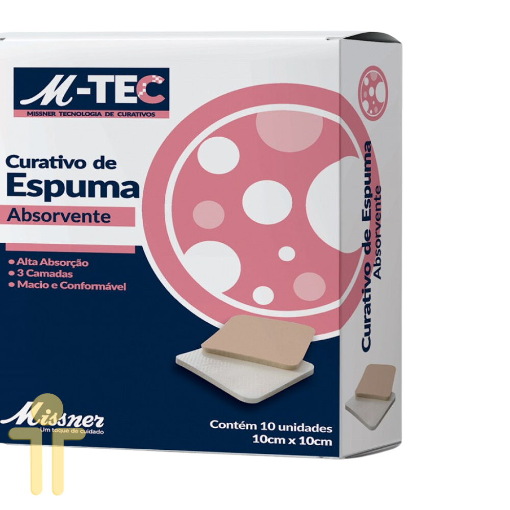 Curati Espuma Absorvente Silicone 10cmx10cm Cx c/ 10un