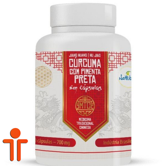 Cúrcuma com Pimenta Preta Nattubras 700mg 60 Cápsulsas Potencialize Sua Saúde com a Natureza