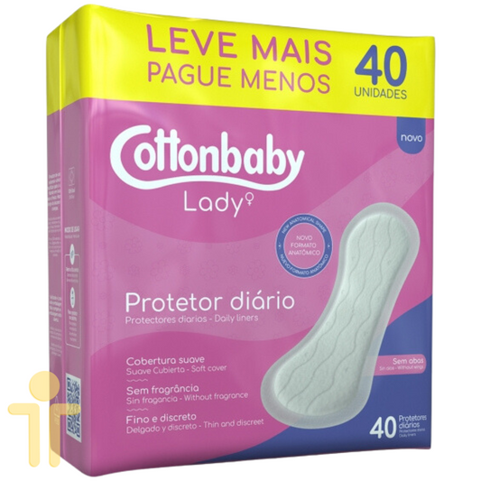 Absorvente Diário Lady 40 unidades - Cottonbaby