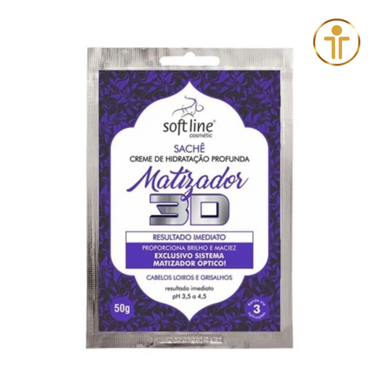 Matizador 3D Máscara Creme Sachê 50g | SOFT LINE Cosmétic