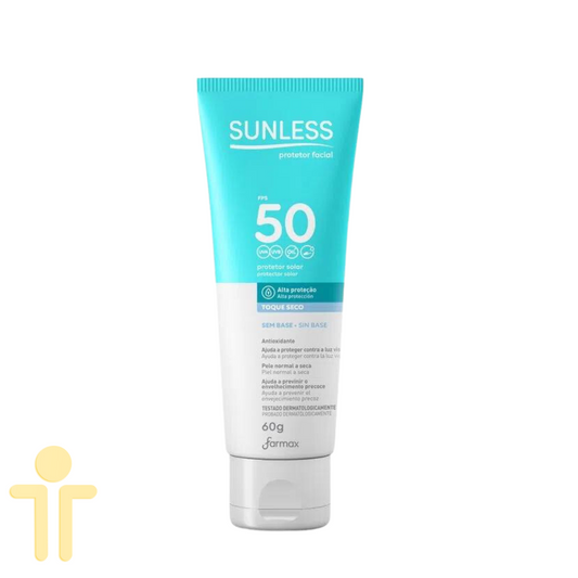 Protetor Solar Facial FPS50 Sem Base Sunless 60g