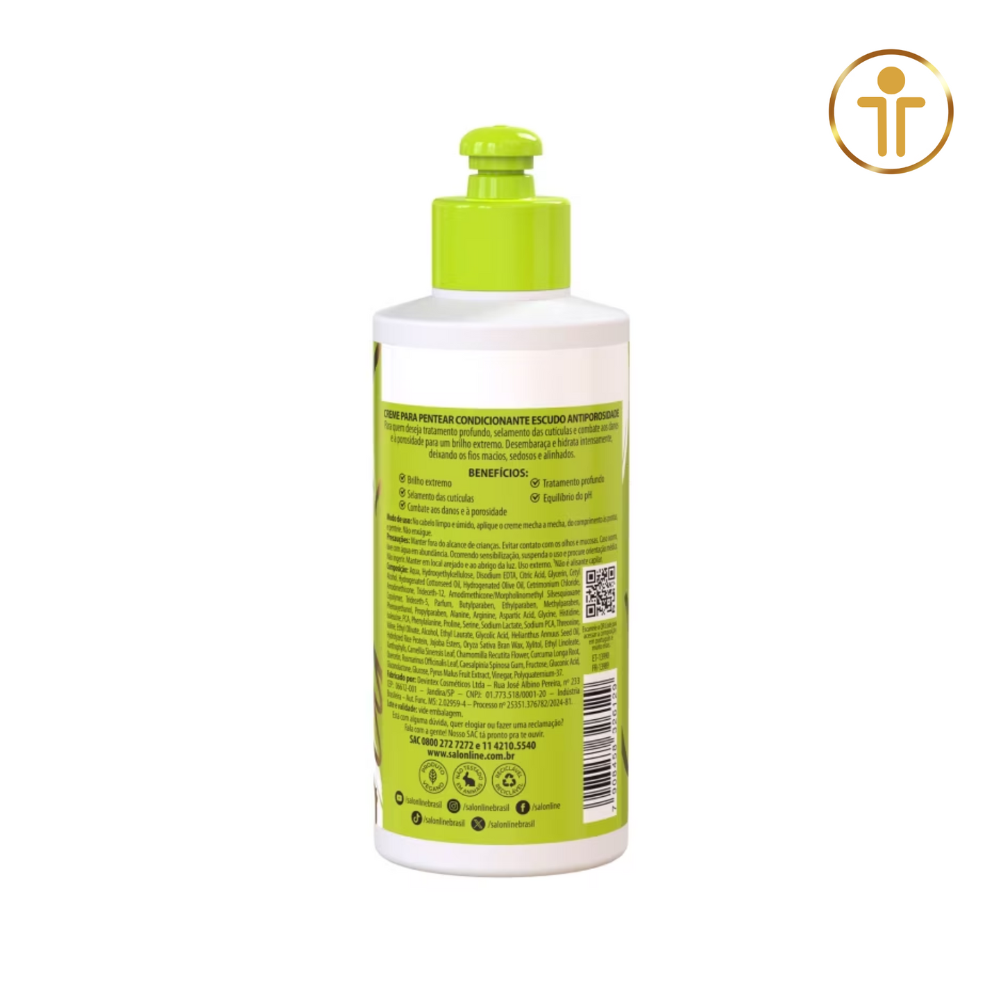 Creme para Pentear Escudo Antiporosidade 250 ml - Meu Liso | SALON LINE