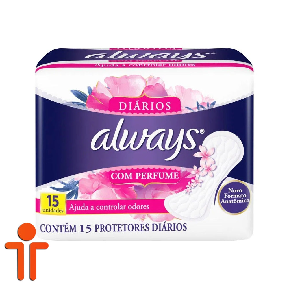 Absorvente DIÁRIO Always Com Perfume 15 unidades