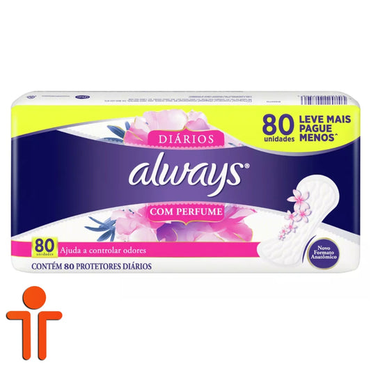 Absorvente Diário Always Com Perfume 80 unidades