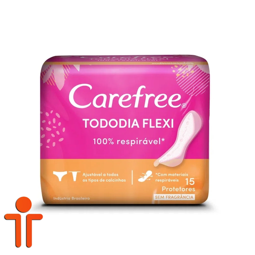 Absorvente Diário Carefree Flex Sem Fragrância 15 unidades