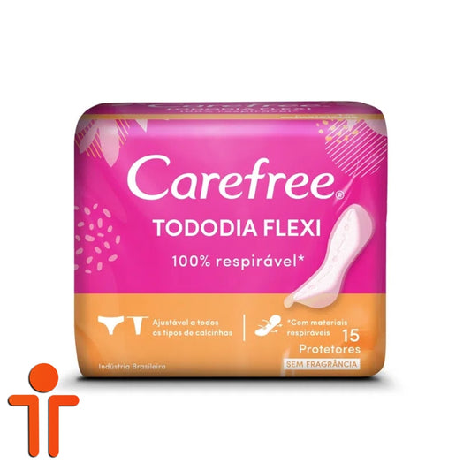 Absorvente Diário Carefree Flex Sem Fragrância 15 unidades