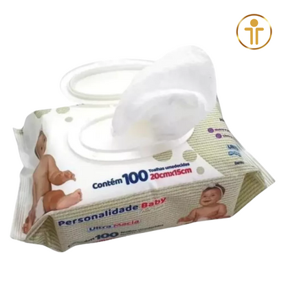 Lenço Humedecido 100 Unidades - Personalidade Baby | EUROFRAL