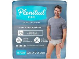 Roupa Íntima Masculina G/XG 8 unidades - Plenitud